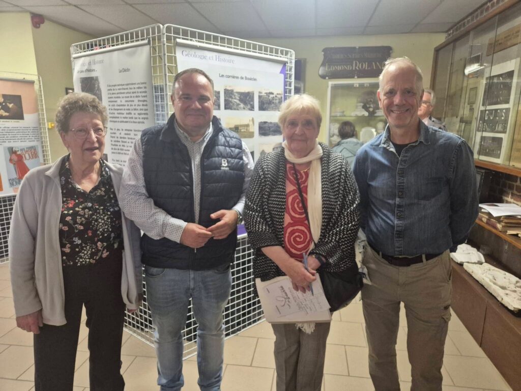 Fernande Dulieu, Bastien Marlot (bourgemestre), Josée Goffin et Serge Lowagie
